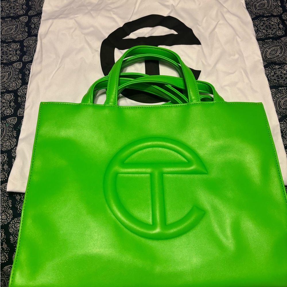 Telfar Bright Green Tote Bag medium